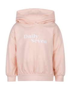 DAILY 7 Meisjes hoodie met logo pale blush