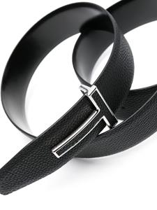 TOM FORD T-buckle leather belt - Zwart
