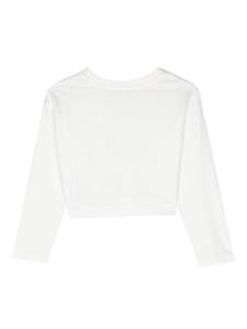 Monnalisa T-shirt met striksluiting - Wit