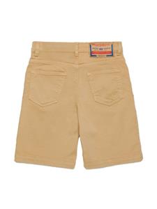 Diesel Kids logo-patch cotton-blend shorts - Bruin