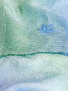 ETRO Pegaso-motif gradient-effect scarf - Blauw