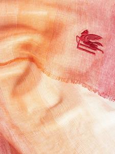 ETRO Pegaso-motif gradient-effect scarf - Oranje