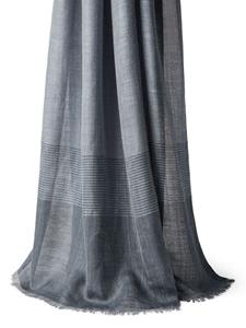 Brunello Cucinelli check-pattern silk-blend scarf - Grijs