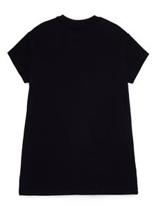 Marni Kids logo-appliqué short-sleeve dress - Zwart