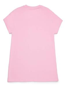 Marni Kids logo-appliqué short-sleeve dress - Roze