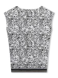 Karl Lagerfeld Kids Jersey mini-jurk met zebraprint - Wit
