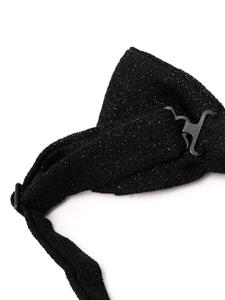 Lardini glitter-detailing bow tie - Zwart