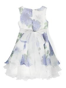 Mimilù floral-print flared dress - Wit