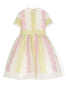 ELIE SAAB JUNIOR floral-embroidered dress - Beige
