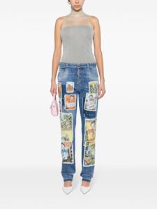 Dsquared2 patch-detail straight-leg jeans - Blauw