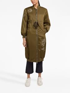 Cinq A Sept Pauline floral-embroidered long coat - Groen