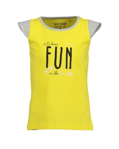 Blue Seven Meisjes t-shirt fun panda yellow