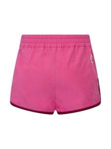 Moncler Enfant logo-appliqué elastic-waist shorts - Roze