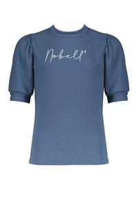 NoBell Meiden t-shirt met pofmouwtjes kyra fog