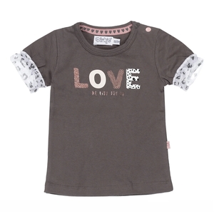 Dirkje Baby meisjes t-shirt love met kanten mouwen