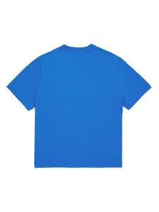 Diesel Kids Oval D logo-print cotton T-shirt - Blauw