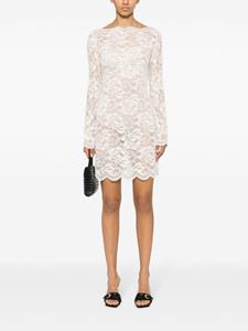 Rabanne floral-lace mini dress - Beige