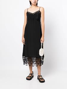 Simone Rocha Midi-jurk met V-hals - Zwart