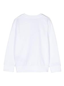 Balmain Kids logo-embellished cotton sweatshirt - Wit