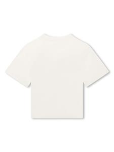 Lanvin Enfant T-shirt met logoprint - Beige