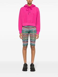 Missoni embroidered-logo cropped hoodie - Roze