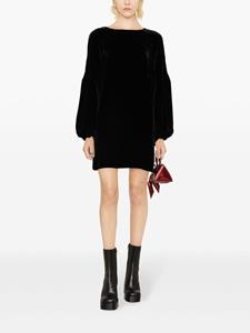 PNK Midi-jurk met pofmouwen - Zwart