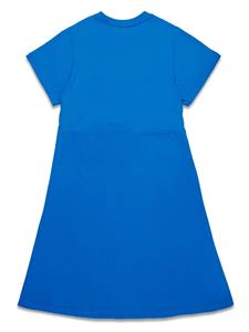 Diesel Kids logo-print A-line dress - Blauw