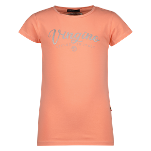 Vingino Meiden t-shirt logo basic noes soft neon peach