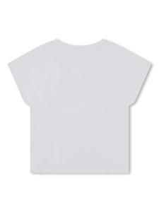 Dkny Kids T-shirt met metallic logoprint van biologisch katoen - Wit