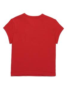 Diesel Kids logo-embroidered short-sleeve T-shirt - Rood
