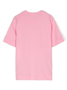 Marni Kids logo-print cotton T-shirt - Roze