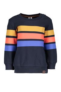 B.Nosy Baby jongens sweater met 3 colored stripes ink