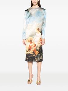 Roberto Cavalli Midi-jurk met print - 09000