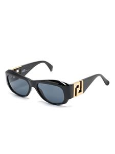 Versace Pre-Owned T75 zonnebril met rechthoekig montuur - Zwart