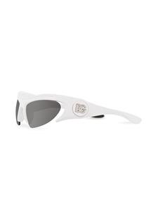 Dolce & Gabbana Eyewear DG Toy zonnebril met half montuur - Wit