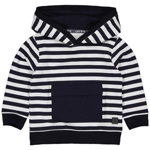 Levv Jongens hoodie ving aop grey midnight stripe