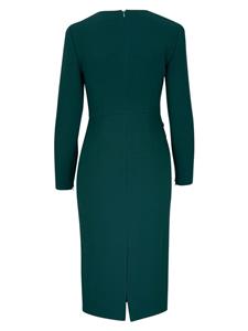 Roland Mouret Midi-jurk met ruches - Groen