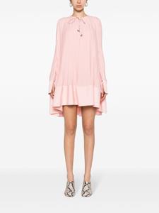 Lanvin frilled-neck pleated minidress - Roze