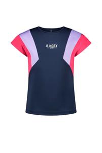 B.Nosy Meisjes t-shirt gekleurde mouwen b.active sporty navy