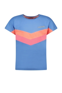 TYGO & vito Meisjes t-shirt met v colorblock print