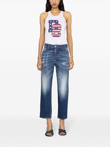 Dsquared2 Boston high-rise cropped jeans - Blauw