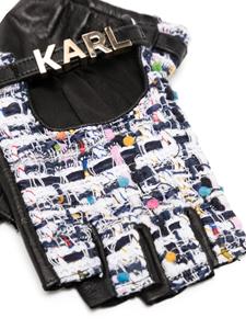 Karl Lagerfeld K/Boucle vingerloze handschoenen - Zwart
