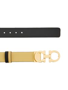 Ferragamo Gancini-buckle leather belt - Zwart