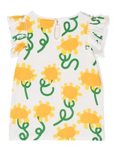 Stella McCartney Kids floral-print cotton tank top - Wit