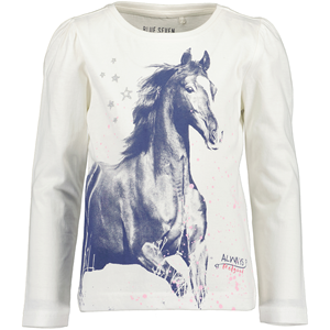 Blue Seven-collectie Longsleeve Horses (off-white)