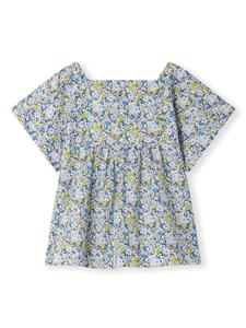 Bonpoint Shirt met bloemenprint - Blauw