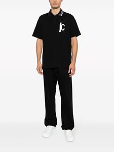 Just Cavalli Poloshirt met logoprint - Zwart