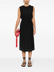 Fabiana Filippi Midi-jurk met contrasterende stiksels - Zwart