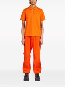 Ferragamo polo-collar cotton polo shirt - Oranje