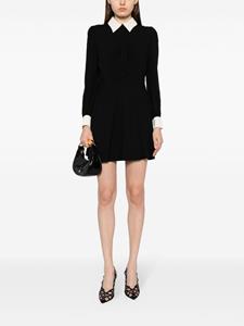 Saint Laurent Pre-Owned Mini-jurk met contrasterende kraag - Zwart